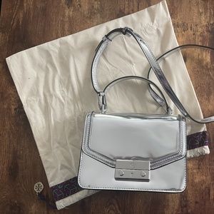 Tory Burch- Juliette  Silver Metallic Mini